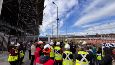 Obras complementarias del Estadio Municipal de San Antonio alcanzan un 40 % de avance