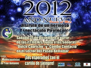 Municipio de San Antonio invita a recibir el 2012 con fuegos artificiales desde la bahía