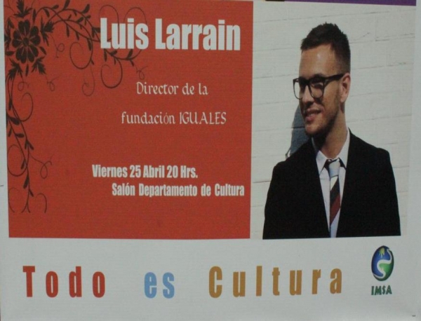 Luis Larrain Presidente de la Fundaci&oacute;n Iguales es el segundo invitado a ciclo de Charlas &ldquo;Chile Pa&iacute;s Diverso&rdquo;