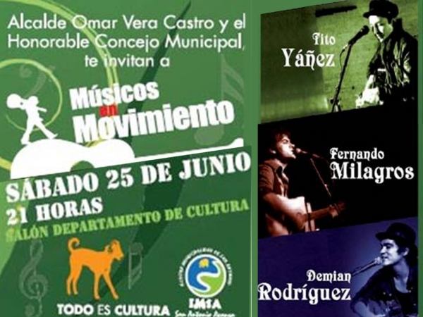 Este s&aacute;bado, Fernando Milagros en ciclo de M&uacute;sicos en movimiento